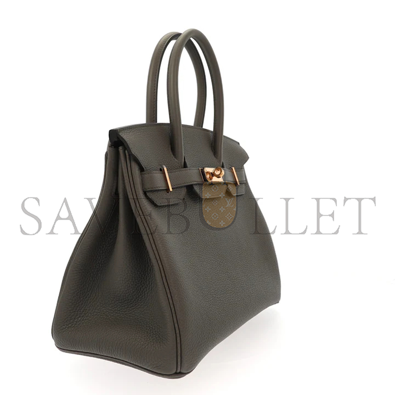 HERMÈS MASTER BIRKIN 30 VERT DE GRIS TOGO GOLD HARDWARE (30*23*15cm)